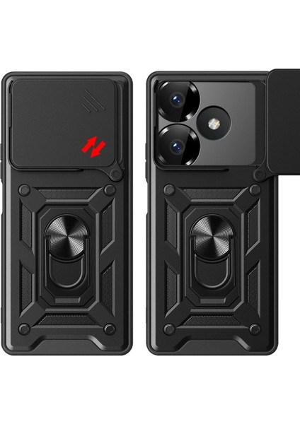 Xiaomi Redmi 13 4g Kılıf Pars Lens Yüzüklü Silikon - Gümüş Bstmy