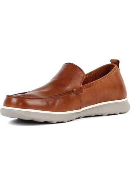 Erkek Taba Deri Loafer
