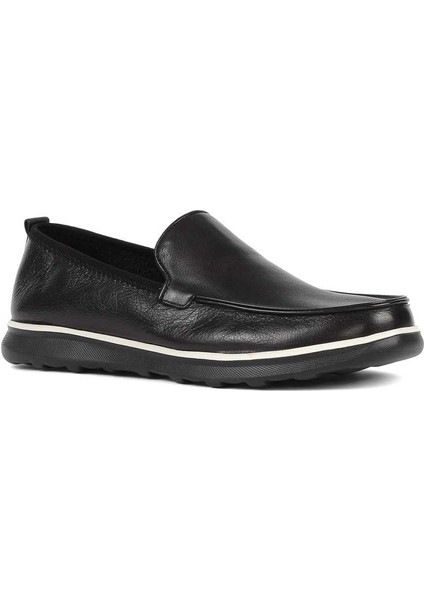 Erkek Siyah Deri Loafer modelleri