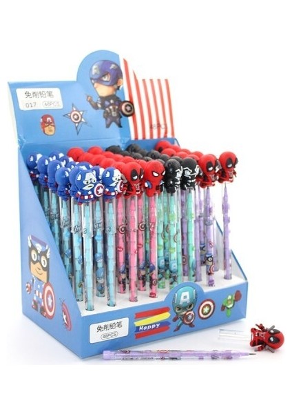 Karışık Kahraman Figürlü Kurşun Kalem Model 2