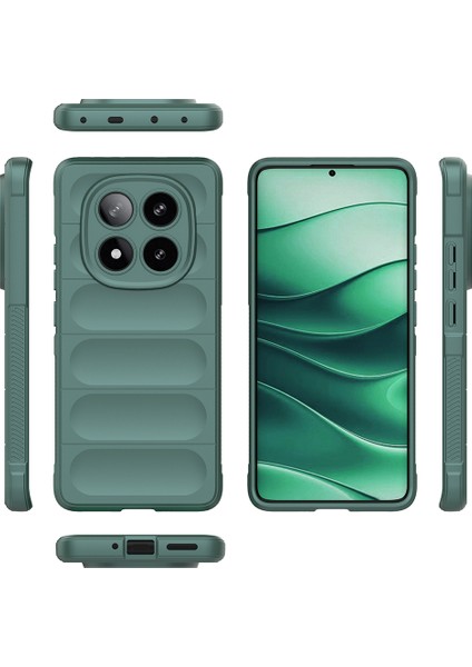 Redmi Note 14 Pro 5g Kılıf Esnek Tpu Oyuklu Arka Yüzey Tasarımlı Nua Etnik Silikon Kapak - Lacivert