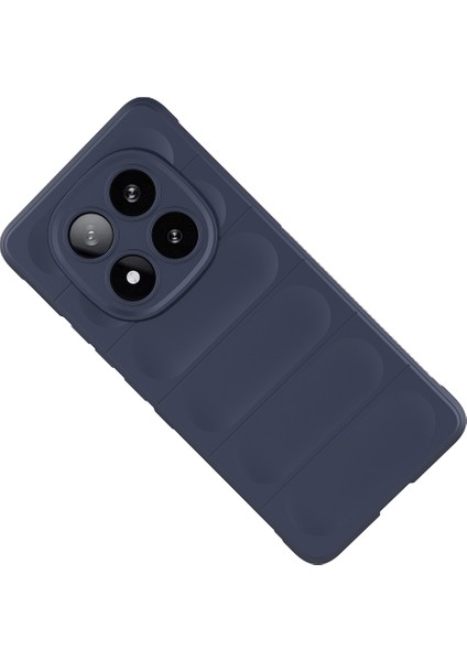 Redmi Note 14 Pro 5g Kılıf Esnek Tpu Oyuklu Arka Yüzey Tasarımlı Nua Etnik Silikon Kapak - Lacivert