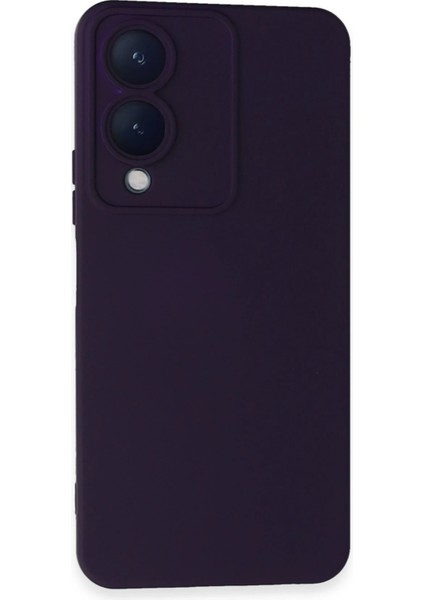 Vivo Y17S Kılıf Nano Içi Kadife Silikon - Mor Bstmy