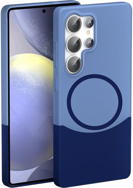Galaxy S24 Ultra Kılıf M-Safe Şarj Özellikli Mıknatıslı Nua Duble Kapak - Siyah