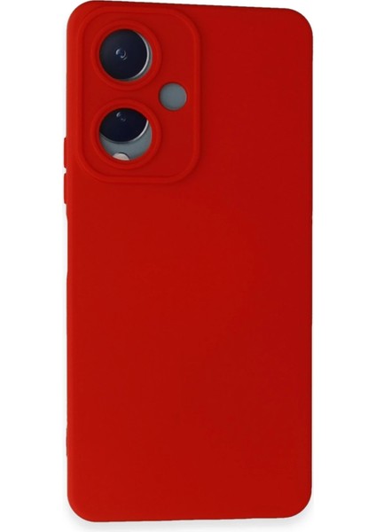 Vivo Y17S Kılıf Nano Içi Kadife Silikon - Kırmızı Bstmy
