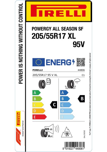 205/55 R17 95V Xl Powergy All Season Sf M+S 3pmsf Oto 4 Mevsim Lastiği (Üretim Yılı:2025) fiyatları