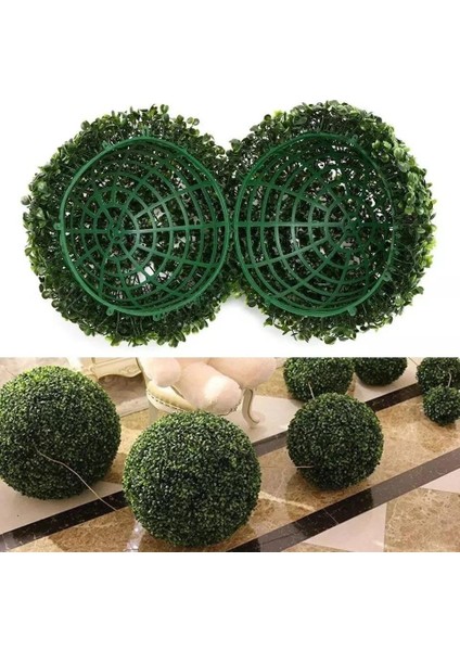 Yapay Çiçek Şimşir Top 45CM Yeşil Top Koyu Yeşil