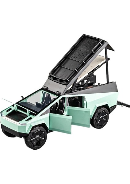 Tesla Kamyonet Oyuncak Karavan Araba Modeli Simülasyon Alaşım Araba Modeli Süsler (Yurt Dışından)