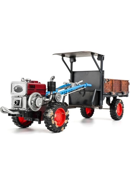 1:24 Alaşımlı, Ses ve Işık Süslemeli Iki Tekerlekli Traktör Modeli (Yurt Dışından)