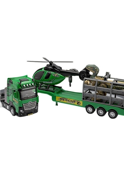 1:50 Helikopter Dinozor Düz Araba Alaşım Araba Modeli Oyuncak (Yurt Dışından)