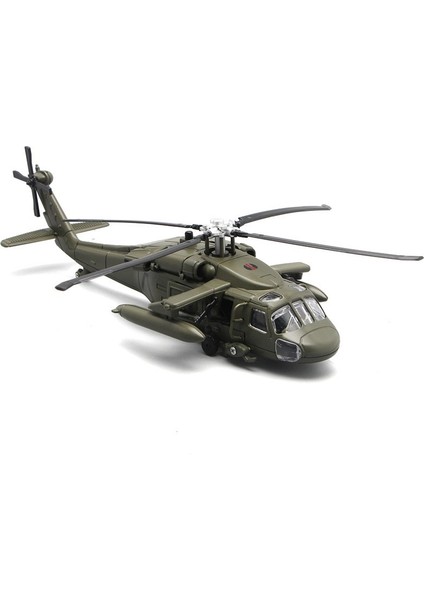 F64-3 Black Hawk Helikopter Savaş Helikopteri Alaşımlı Askeri Model Uçamaz (Yurt Dışından)