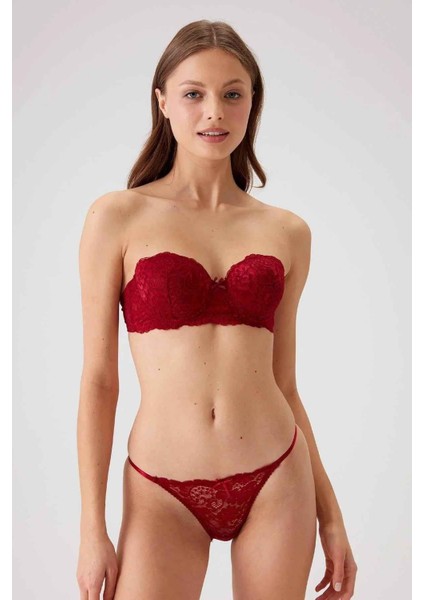 4032 Pierre Cardin Balenli Straplez Destekli Sütyen Takım