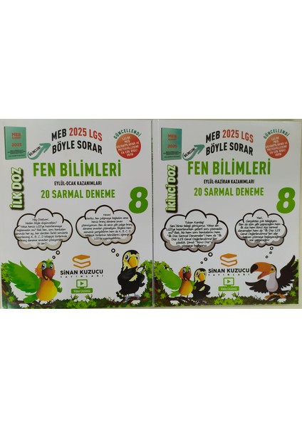 Sinan Kuzucu Yayınları 8. Sınıf Ilk Doz ve Ikinci Doz Sarmal Branş Denemeleri Fen Bilimleri 2025