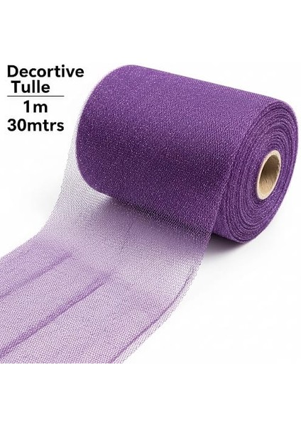 2 Adet Tül Rulo (70CM En) (30MT Boy) Süsleme Tülü Dekor Tülü Çok Amaçlı Tül