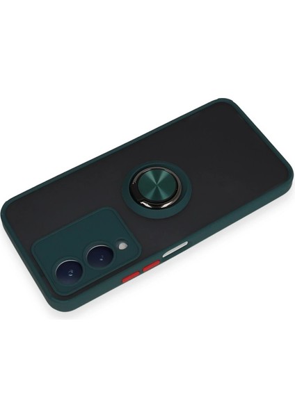 Vivo Y17S Kılıf Montreal Yüzüklü Silikon Kapak - Yeşil Bstmy modelleri