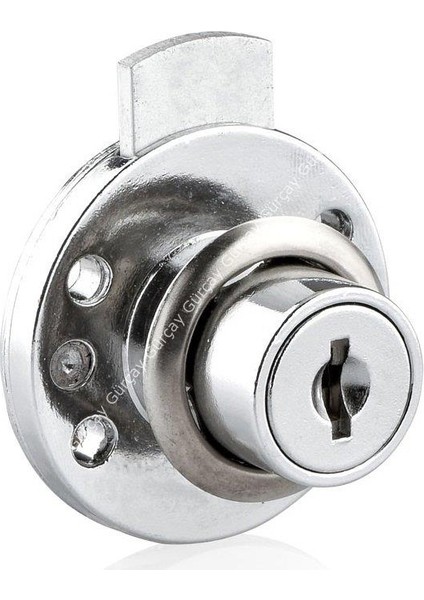 Yuvarlak Çekmece Kapak Kilidi 16MM