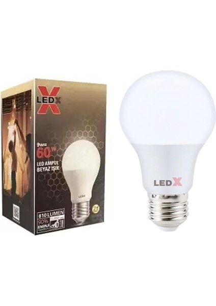 Ledx AL-A109G 9 Watt E27 6500K 810 Lümen Günışığı LED Ampul modelleri