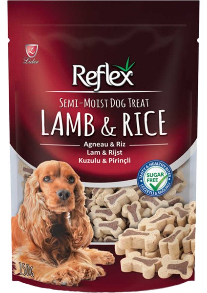 Kuzulu ve Pirinçli Yarı Yumuşak Köpek Ödül Maması 150GR