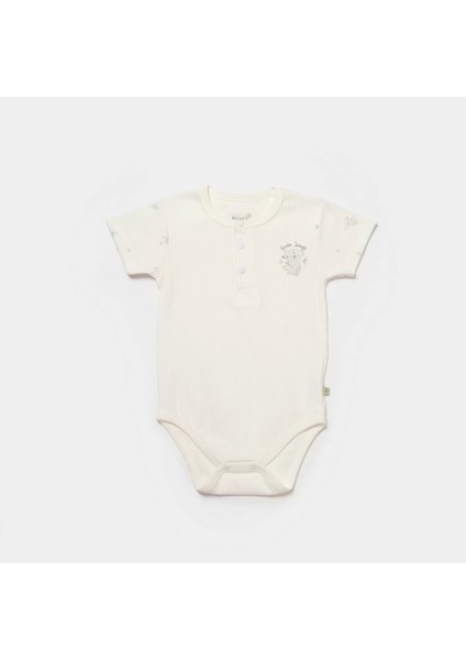 Koala Jungle Kısa Kol Bebek Body Gri