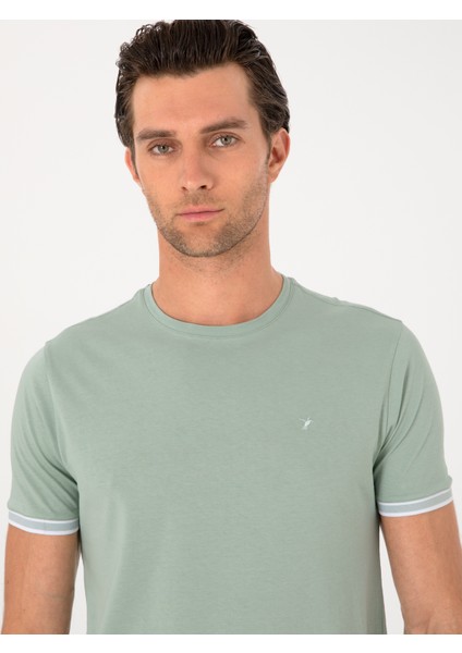 Erkek Mint Regular Fit %100 Pamuk Bisiklet Yaka T-shirt 50301318-VR090