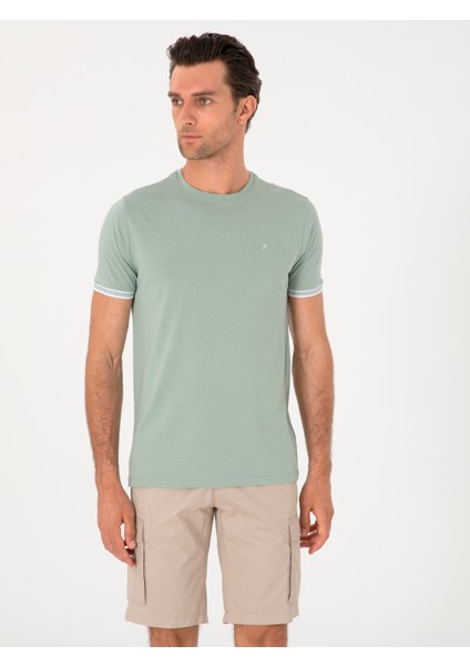 Erkek Mint Regular Fit %100 Pamuk Bisiklet Yaka T-shirt 50301318-VR090