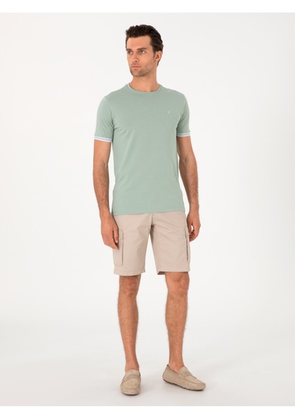 Erkek Mint Regular Fit %100 Pamuk Bisiklet Yaka T-shirt 50301318-VR090