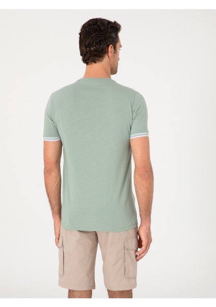 Erkek Mint Regular Fit %100 Pamuk Bisiklet Yaka T-shirt 50301318-VR090