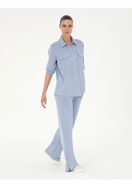 Kadın Mavi Loose Fit Eşofman Altı 50284727-VR249