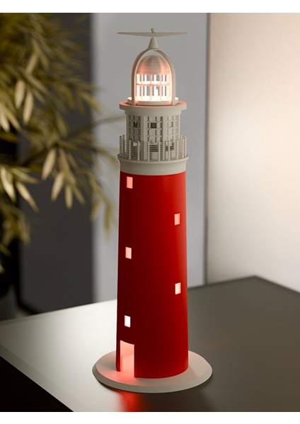 3D Tasarım Deniz Feneri Mumluk