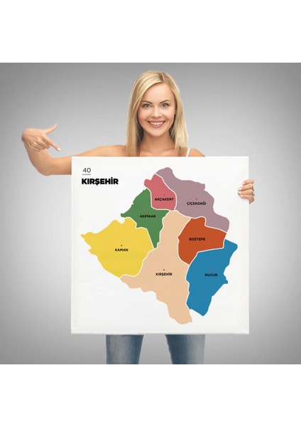 - Kırşehir Ili ve Ilçeler Haritası Dekoratif Kanvas Tablo 1398 modelleri