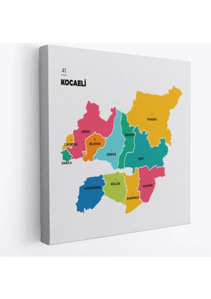 - Kocaeli Ili ve Ilçeler Haritası Dekoratif Kanvas Tablo 1400 fiyatları