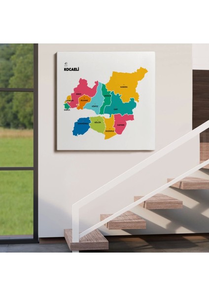 - Kocaeli Ili ve Ilçeler Haritası Dekoratif Kanvas Tablo 1400 fırsatları