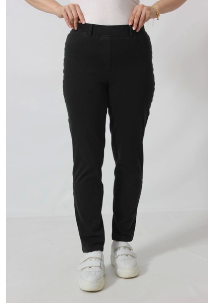 PS-105 Gizli Cep Detaylı Toparlayıcı Puntoroma Siyah Tayt