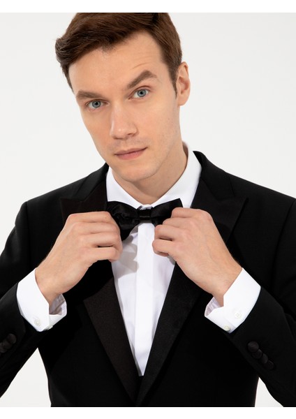 Erkek Siyah Slim Fit Yelekli Smokin Damatlık 50250848-VR046 fiyatları