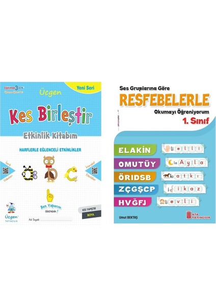1.sınıf Hazırlık Kes Birleştir Etkinlik Kitabı + Resfebelerle Okumayı Öğreniyorum fiyatları