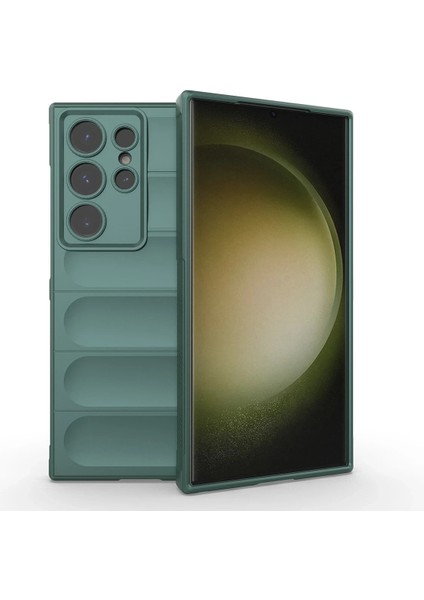 Samsung Galaxy S24 Ultra Kılıf Optimum Silikon - Koyu Yeşil Bstmy