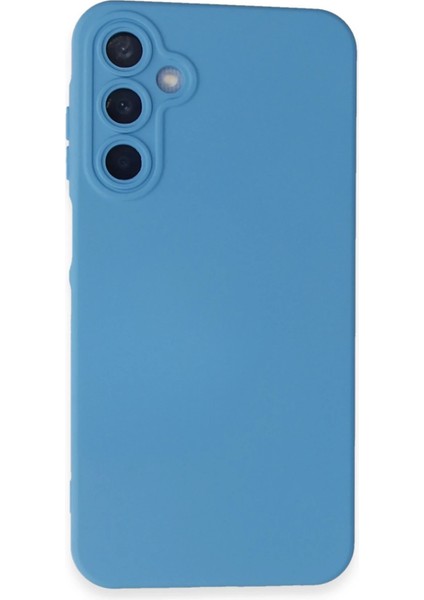 Samsung Galaxy A55 5g Kılıf Nano Içi Kadife Silikon - Mavi Bstmy