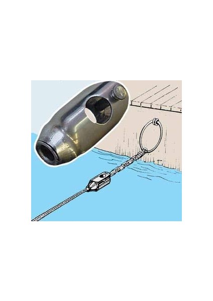 Zincir ve Halatı Birleştirme Konnektörü Ø 6mm Halat Çapı 8mm