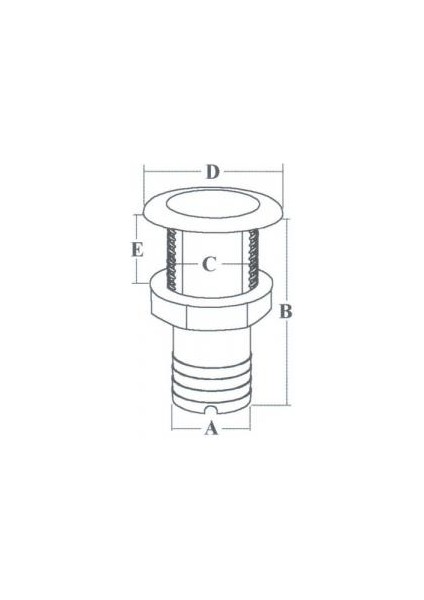 Firar, Oval Dış Yüzey. Aısı 316 Paslanmaz Çelik Gövde 68X54 mm