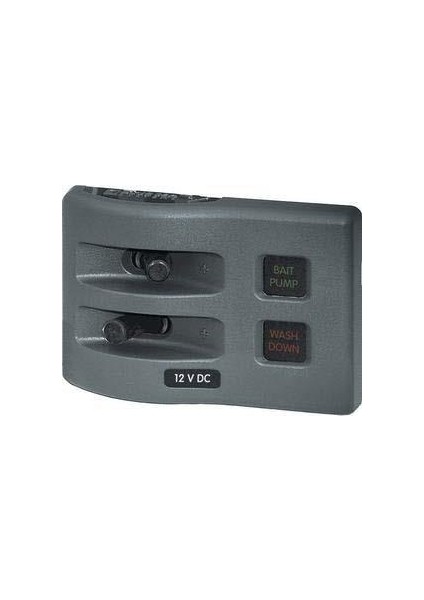 Blue Sea System Systems Weatherdeck Su Geçirmez Sigorta Paneli 2 Switch 12V Dc 15A