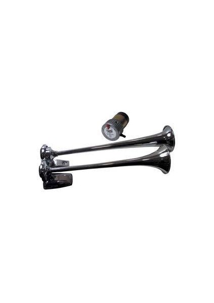 Fiamm Çiftli Havalı Korna. Tip "ponente" Paslanmaz Çelik. BOY:37CM/43CM 24V
