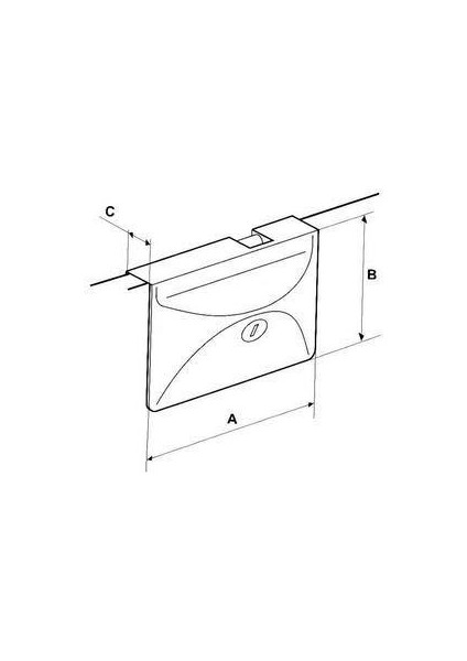 Mobella Sürgü Kapı Kilidi Beyaz 87X55X12 mm