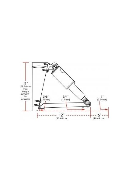 Lenco elektro-mekanik flap sistemi. Edge Mount. 12V.