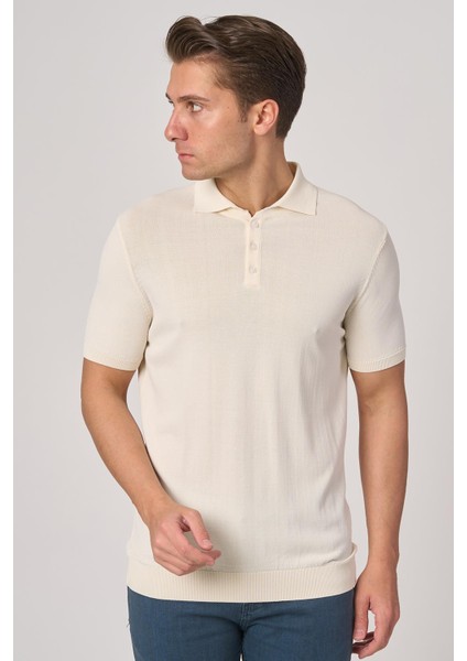 2025-Y 25280 Rayon O Yaka Düğm. Tshırt Beyaz
