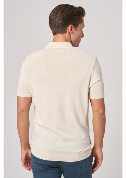 2025-Y 25280 Rayon O Yaka Düğm. Tshırt Beyaz
