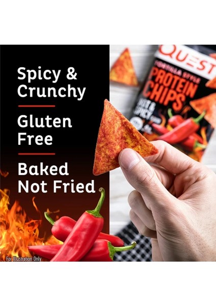 Quest Tortılla Style Proteın Chıps Hot & Spıcy Flavor 32 gr