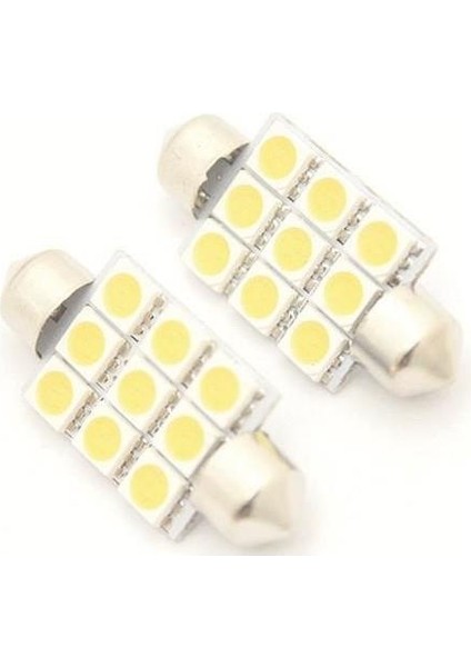 9 Led'Li Sofit Ampül Beyaz 12 V