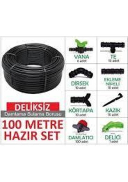 16MM Deliksiz Damlama Hazır Ser 100 Metre