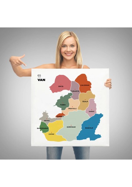 - Van Ili ve Ilçeler Haritası Dekoratif Kanvas Tablo 1479 modelleri