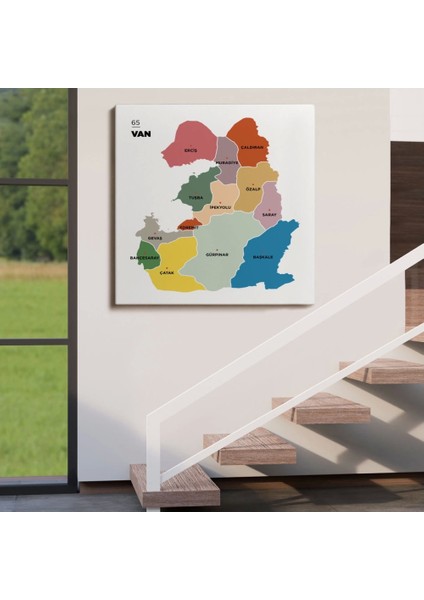 - Van Ili ve Ilçeler Haritası Dekoratif Kanvas Tablo 1479 fırsatları
